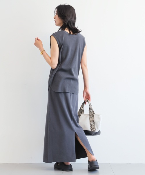 BARNYARDSTORM（バンヤードストーム）の「BARNYARDSTORM / 裏毛カットロングスカート＜セットアップ対応＞（スカート・レディース・チャコールグレー/ベージュ・S/M）」の10枚目の写真