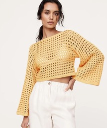 Banana Republic（バナナリパブリック）の「コットン クロシェスタイル クロップドセーター（ニット/セーター）」