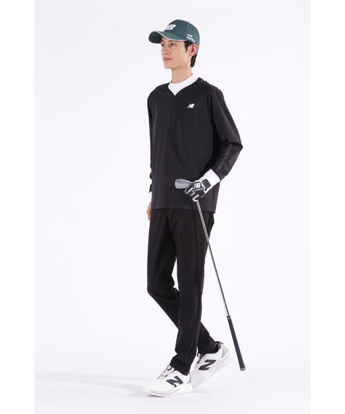 セール】【new balance golf】ストレッチ 保形性 長袖 モック