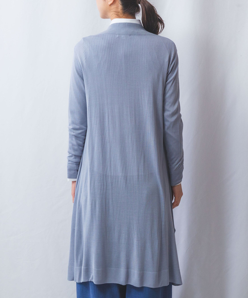 NARACAMICIE（ナラカミーチェ）の「【NARACAMICIE】トッパー着流しカーディガン（ニット/セーター・レディース・グレー/ホワイト/ネイビー・M/XL）」の13枚目の写真