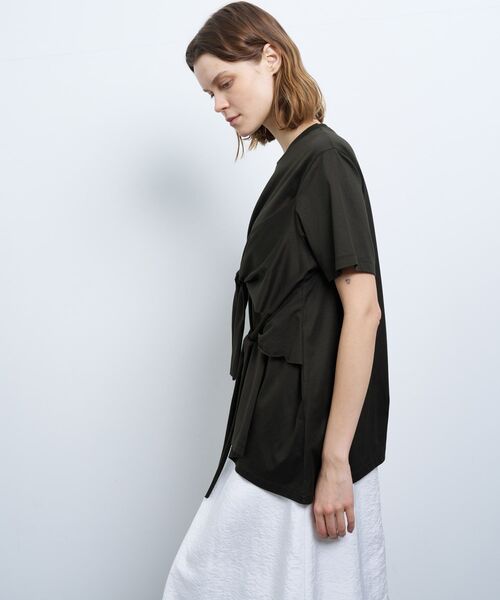 LANVIN en Bleu（ランバンオンブルー）の「アシンメノットTシャツ（Tシャツ/カットソー・レディース・ブラウン/オフホワイト/ブルー・38）」の5枚目の写真