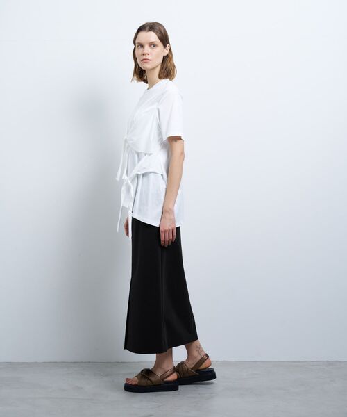 LANVIN en Bleu（ランバンオンブルー）の「アシンメノットTシャツ（Tシャツ/カットソー・レディース・ブラウン/オフホワイト/ブルー・38）」の10枚目の写真