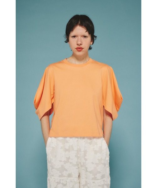 レビュー高評価商品 Tuck タックスリーブカットトップス（Tシャツ tops cut sleeve トップス