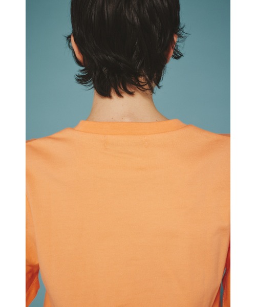 HeRIN.CYE(ヘリンドットサイ)の「Tuck sleeve cut tops タックスリーブカットトップス(Tシャツ/カットソー・レディース・ブラック/オレンジ/ホワイト/ライトグリーン・FREE)」の9枚目の写真