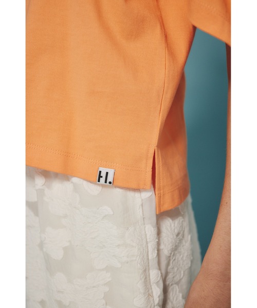 HeRIN.CYE(ヘリンドットサイ)の「Tuck sleeve cut tops タックスリーブカットトップス(Tシャツ/カットソー・レディース・ブラック/オレンジ/ホワイト/ライトグリーン・FREE)」の11枚目の写真