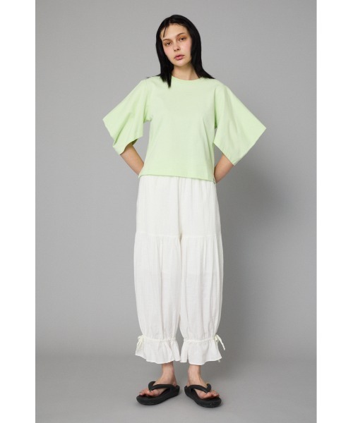 HeRIN.CYE(ヘリンドットサイ)の「Tuck sleeve cut tops タックスリーブカットトップス(Tシャツ/カットソー・レディース・ブラック/オレンジ/ホワイト/ライトグリーン・FREE)」の15枚目の写真
