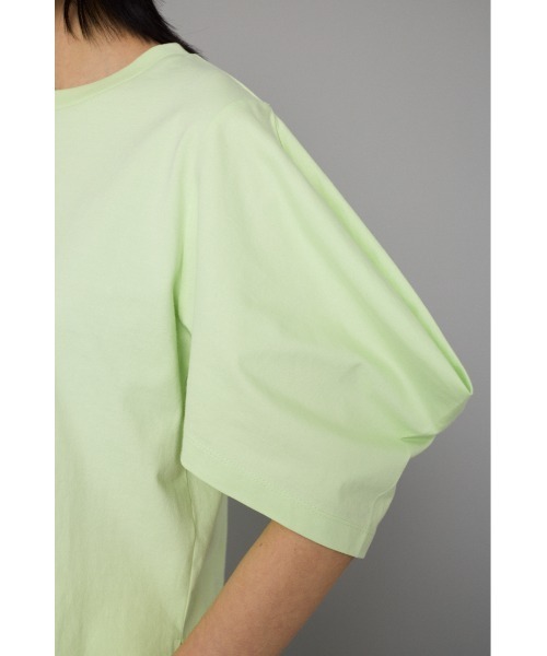 HeRIN.CYE(ヘリンドットサイ)の「Tuck sleeve cut tops タックスリーブカットトップス(Tシャツ/カットソー・レディース・ブラック/オレンジ/ホワイト/ライトグリーン・FREE)」の20枚目の写真