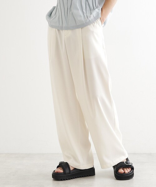 tk.TAKEO KIKUCHI（ティーケータケオキクチ）の「リネンタッチ バレルスラックス（その他パンツ・メンズ・ブラック/ブラウン系その他/オフホワイト・02/03）」の2枚目の写真