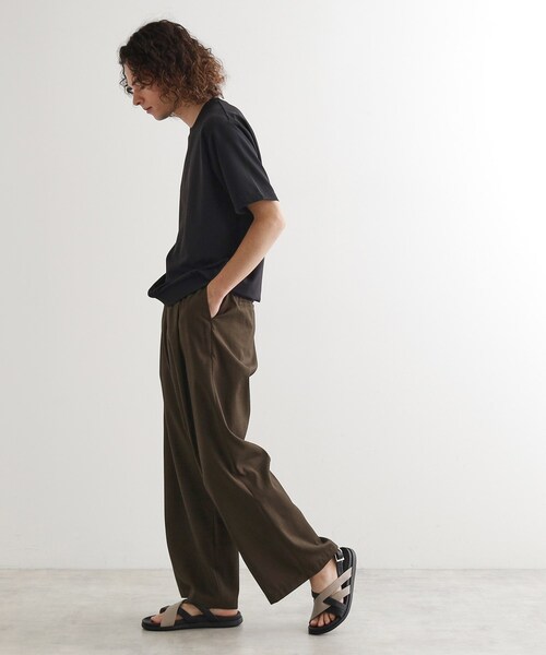 tk.TAKEO KIKUCHI（ティーケータケオキクチ）の「リネンタッチ バレルスラックス（その他パンツ・メンズ・ブラック/ブラウン系その他/オフホワイト・02/03）」の15枚目の写真