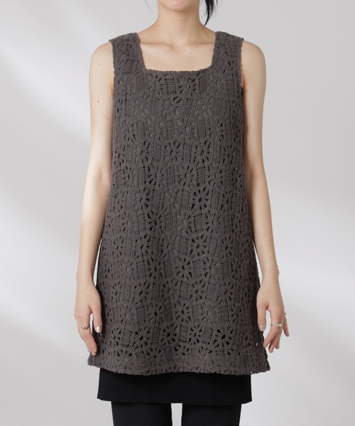 セール】コットンコードレースミニワンピース(セットアップ可