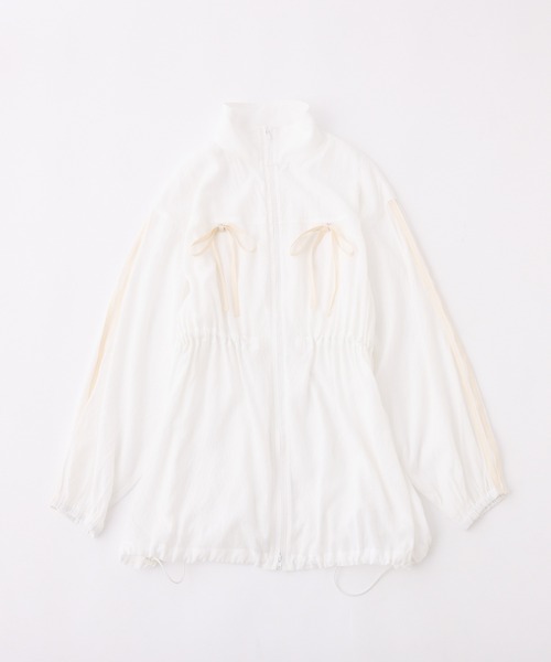 one after another NICE CLAUP（ワンアフターアナザーナイスクラップ）の「シアーリボンマウンテンパーカー（マウンテンパーカー・レディース・オフホワイト/ネイビー・FREE）」の21枚目の写真