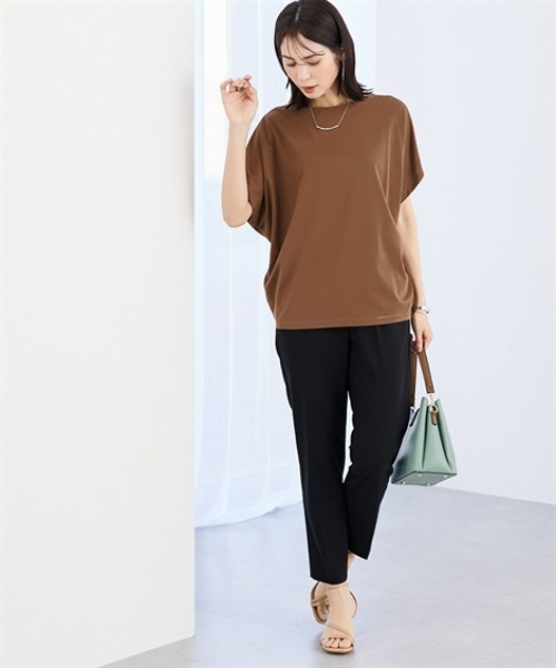 7days Life Styling(セブンデイズライフスタイリング)の「【接触冷感/UVカット】ドライタッチストレッチテーパードパンツ(スラックス・レディース・イエロー/ベージュ/ブラック・S/M/L/LL/3L)」の5枚目の写真