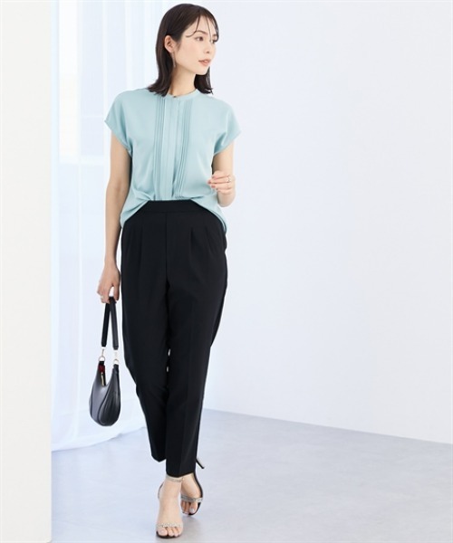 7days Life Styling(セブンデイズライフスタイリング)の「【接触冷感/UVカット】ドライタッチストレッチテーパードパンツ(スラックス・レディース・イエロー/ベージュ/ブラック・S/M/L/LL/3L)」の6枚目の写真