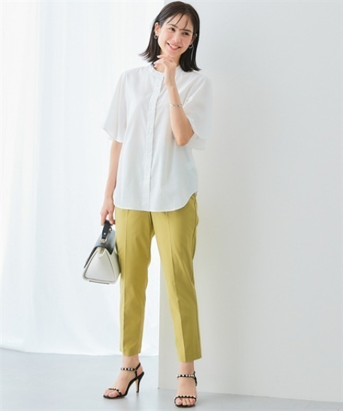 7days Life Styling(セブンデイズライフスタイリング)の「【接触冷感/UVカット】ドライタッチストレッチテーパードパンツ(スラックス・レディース・イエロー/ベージュ/ブラック・S/M/L/LL/3L)」の11枚目の写真