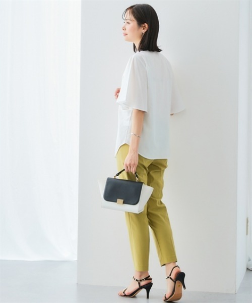 7days Life Styling(セブンデイズライフスタイリング)の「【接触冷感/UVカット】ドライタッチストレッチテーパードパンツ(スラックス・レディース・イエロー/ベージュ/ブラック・S/M/L/LL/3L)」の12枚目の写真