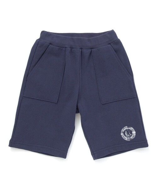 BeBe（ベベ）の「ミニウラケウエストリブハーフパンツ(80~150cm)（スウェットパンツ・キッズ・ベージュ/ネイビー・130cm/140cm/150cm）」の13枚目の写真