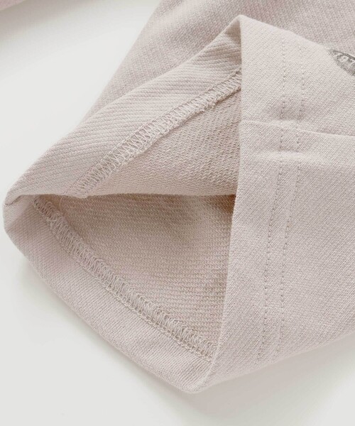 BeBe（ベベ）の「ミニウラケウエストリブハーフパンツ(80~150cm)（スウェットパンツ・キッズ・ベージュ/ネイビー・130cm/140cm/150cm）」の5枚目の写真