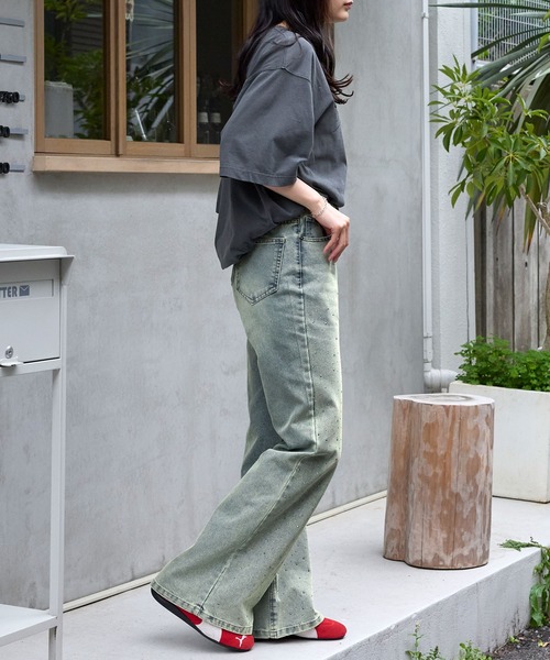 SALE【AMI】ロゴパッチ フレアジーンズ ウィメンズ デニム | AMI PARIS