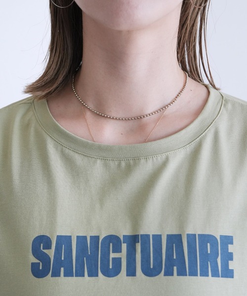 reca(レカ)の「ロゴプリントドルマンTシャツ(Tシャツ/カットソー・レディース・オフホワイト/ブラック/カーキ・FREE)」の8枚目の写真