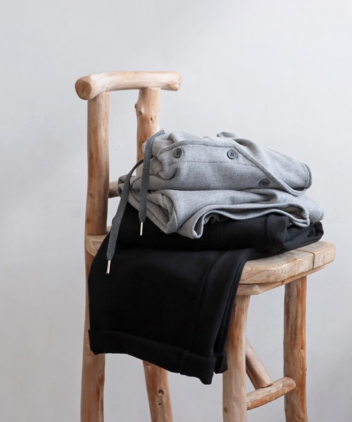 antiqua(アンティカ)の「スウェット テーパードパンツ(スウェットパンツ・レディース・ブラック/杢グレー・ONESIZE)」の7枚目の写真