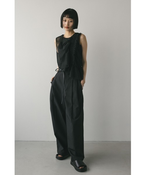 stylemixer スタイルミキサー　チュールシャーリングトップ　タンクトップ チュールシャーリングトップ（タンクトップ）｜STYLEMIXER