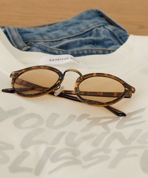 AMERICAN HOLIC（アメリカンホリック）の「コンビボストングラス（調光・偏光レンズ）（サングラス・レディース・ベージュ/ブラック・FREE）」の3枚目の写真