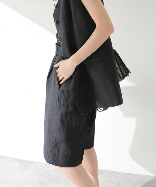journal standard L'essage(ジャーナルスタンダードレサージュ)の「リネンキャンバスショートパンツ(その他パンツ・レディース・ブラック/ベージュ・FREE)」の21枚目の写真