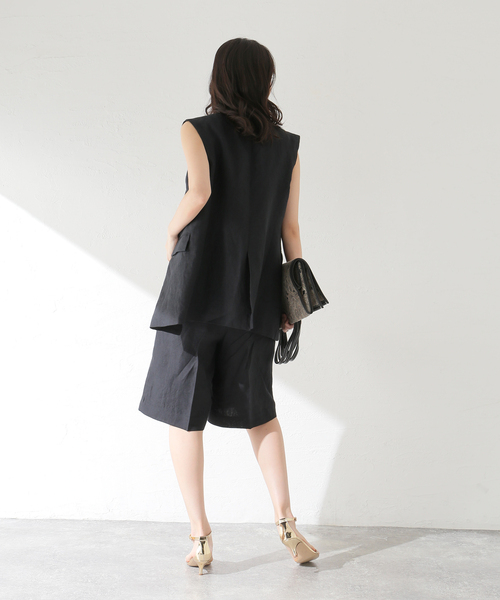 journal standard L'essage(ジャーナルスタンダードレサージュ)の「リネンキャンバスショートパンツ(その他パンツ・レディース・ブラック/ベージュ・FREE)」の15枚目の写真