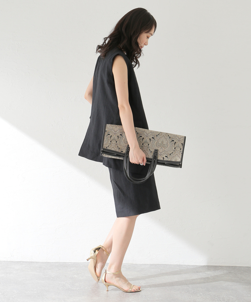 journal standard L'essage(ジャーナルスタンダードレサージュ)の「リネンキャンバスショートパンツ(その他パンツ・レディース・ブラック/ベージュ・FREE)」の14枚目の写真