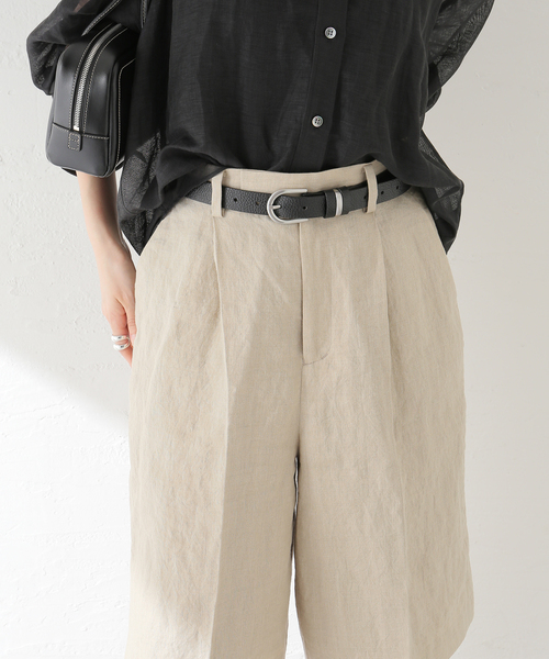 journal standard L'essage(ジャーナルスタンダードレサージュ)の「リネンキャンバスショートパンツ(その他パンツ・レディース・ブラック/ベージュ・FREE)」の11枚目の写真
