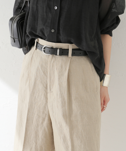 journal standard L'essage(ジャーナルスタンダードレサージュ)の「リネンキャンバスショートパンツ(その他パンツ・レディース・ブラック/ベージュ・FREE)」の10枚目の写真