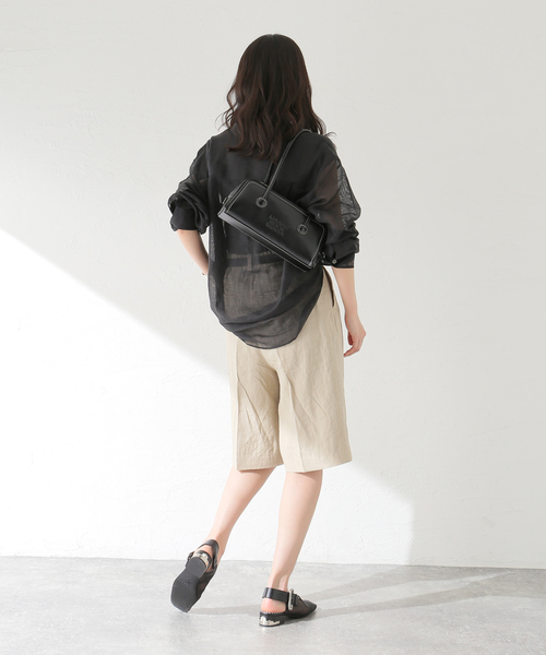 journal standard L'essage(ジャーナルスタンダードレサージュ)の「リネンキャンバスショートパンツ(その他パンツ・レディース・ブラック/ベージュ・FREE)」の7枚目の写真