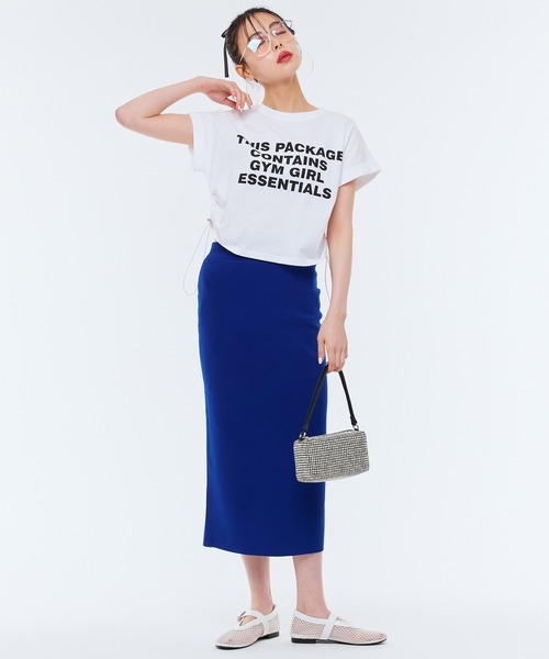 tシャツ 「Narcissus」ロゴドローコードＴシャツ レディース セール】【Narcissus】ロゴドローコードTシャツ（Tシャツ