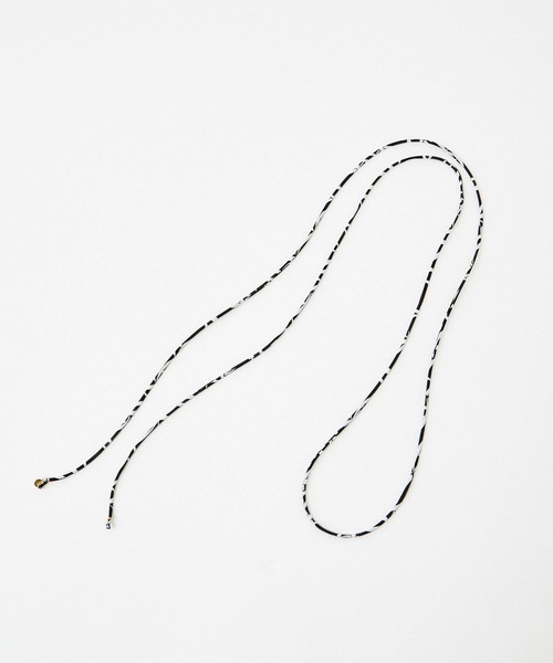 SALON adam et rope'（サロン アダム エ ロペ）の「リバティマルチコードネックレス / コードベルト（ネックレス・レディース・ブラック/ブルー系その他4/グリーン・FREE）」の6枚目の写真