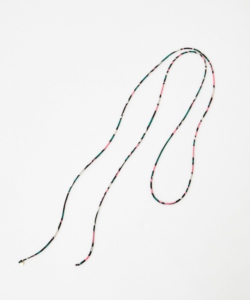 SALON adam et rope'（サロン アダム エ ロペ）の「リバティマルチコードネックレス / コードベルト（ネックレス・レディース・ブラック/ブルー系その他4/グリーン・FREE）」の8枚目の写真