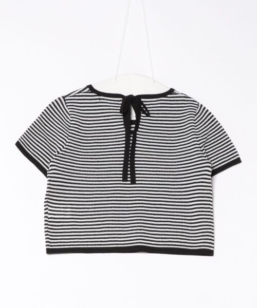tシャツ マリークワント mary quant MQロゴボーダーバックリボン プルオーバー レディース MQロゴボーダーバックリボン プルオーバー（Tシャツ/カットソー