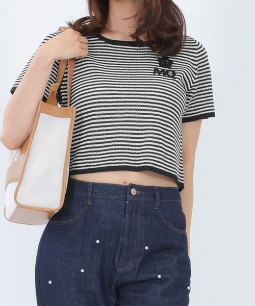 MQロゴボーダーバックリボン プルオーバー（Tシャツ/カットソー