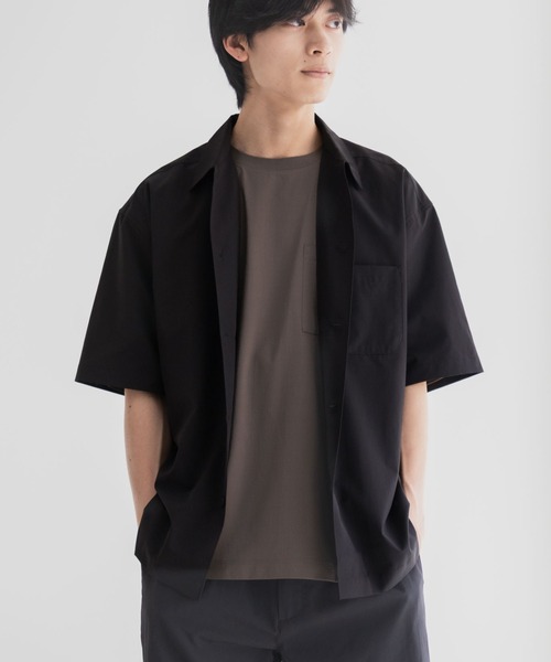 NAVY（ネイビー）の「NAVY KAZETOSU メッシュ半袖シャツ（シャツ/ブラウス・メンズ・ブラック/ネイビー/ブラウン・M/L/XL/S）」の5枚目の写真