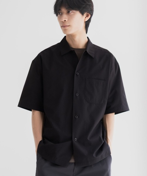 NAVY（ネイビー）の「NAVY KAZETOSU メッシュ半袖シャツ（シャツ/ブラウス・メンズ・ブラック/ネイビー/ブラウン・M/L/XL/S）」の6枚目の写真