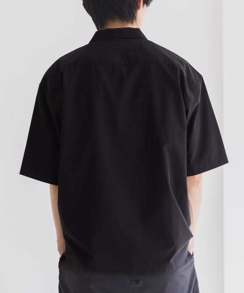 NAVY（ネイビー）の「NAVY KAZETOSU メッシュ半袖シャツ（シャツ/ブラウス・メンズ・ブラック/ネイビー/ブラウン・M/L/XL/S）」の8枚目の写真