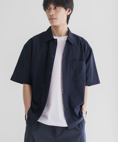 NAVY（ネイビー）の「NAVY KAZETOSU メッシュ半袖シャツ（シャツ/ブラウス・メンズ・ブラック/ネイビー/ブラウン・M/L/XL/S）」の11枚目の写真