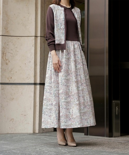 HUIT bouquet(ユイット)の「ドッキング ワンピース Made with Liberty Fabric HUIT(ワンピース・レディース・チャコール/ブラック/ブラウン・M/S)」の11枚目の写真