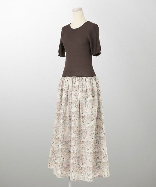 HUIT bouquet(ユイット)の「ドッキング ワンピース Made with Liberty Fabric HUIT(ワンピース・レディース・チャコール/ブラック/ブラウン・M/S)」の14枚目の写真