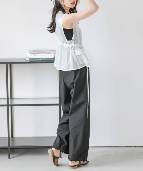 AMELY（エミリー）の「シアーフィッシングベスト（ベスト・レディース・ホワイト/ブラック・フリー）」の4枚目の写真