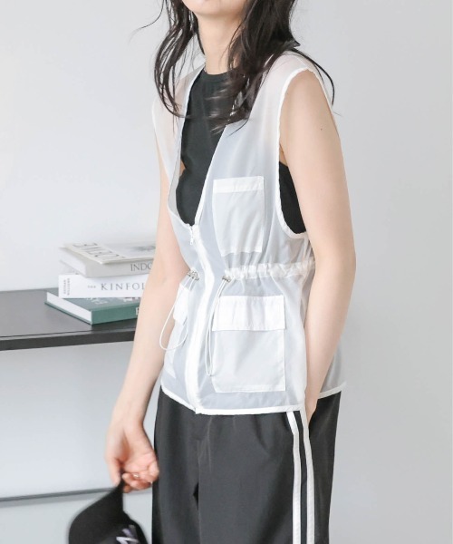 AMELY（エミリー）の「シアーフィッシングベスト（ベスト・レディース・ホワイト/ブラック・フリー）」の9枚目の写真
