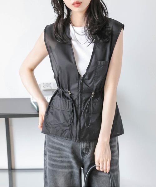 AMELY（エミリー）の「シアーフィッシングベスト（ベスト・レディース・ホワイト/ブラック・フリー）」の17枚目の写真