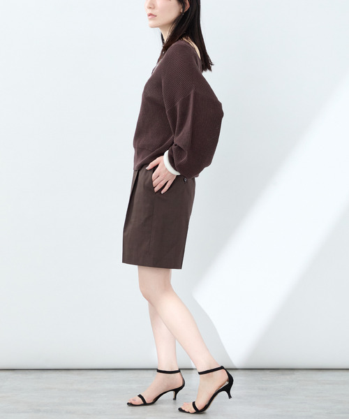 VERMEIL par iena(ヴェルメイユパーイエナ)の「ラミーストレッチショートパンツ(その他パンツ・レディース・ブラック/ブラウン・38/36)」の22枚目の写真