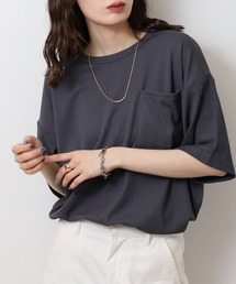 ストライプジャガード 半袖 Tシャツ