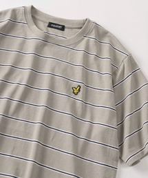 【71】【LYLE & SCOTT/ライル&スコット】ワンポイント刺繍 レトロ ボーダー Tシャツ オーバーサイズ