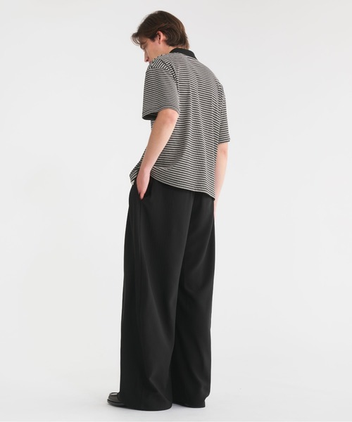 Regen Glanz(レーゲングランツ)の「logo multi boarder polo shirt/ロゴマルチボーダーポロシャツ(ポロシャツ・メンズ・グレー/カーキ/ブラック・MEDIUM/SMALL/LARGE)」の19枚目の写真